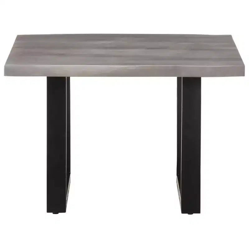 Table basse en bois d'acacia massif à bord irrégulier pour salon, finition naturelle