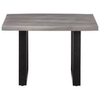 Table basse en bois d'acacia massif à bord irrégulier pour salon, finition naturelle