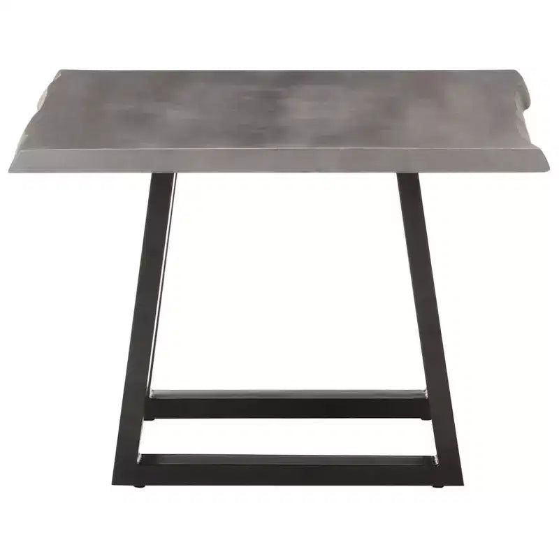 Table basse en bois d'acacia massif à bord irrégulier pour salon, finition naturelle