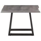 Table basse en bois d'acacia massif à bord irrégulier pour salon, finition naturelle