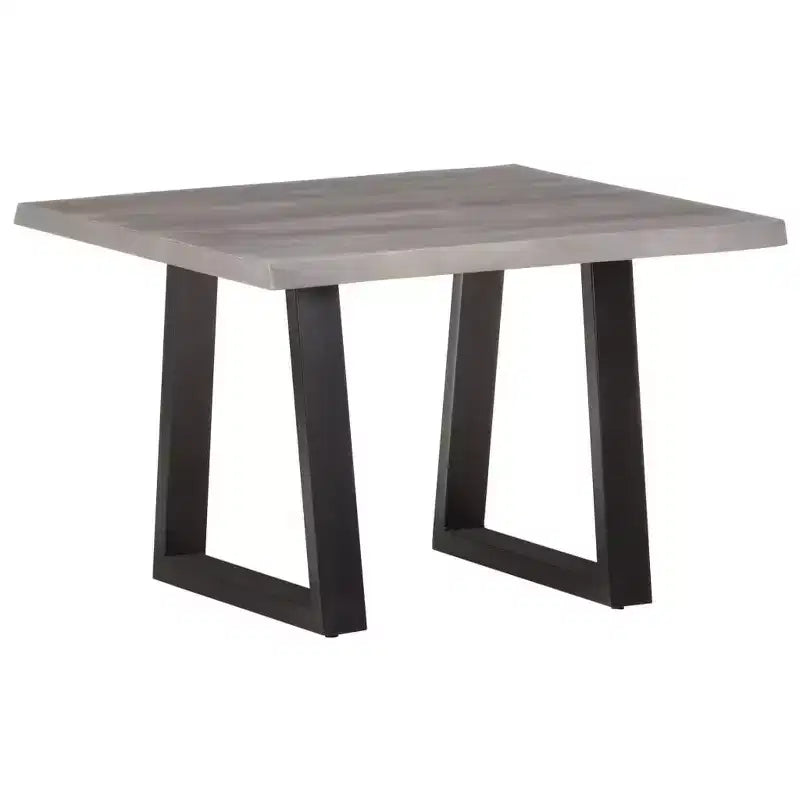Table basse en bois d'acacia massif à bord irrégulier pour salon, finition naturelle