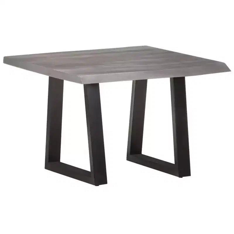 Table basse en bois d'acacia massif à bord irrégulier pour salon, finition naturelle
