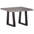 Table basse en bois d'acacia massif à bord irrégulier pour salon, finition naturelle