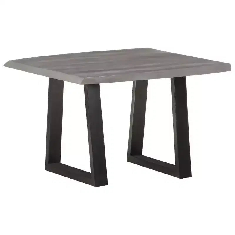 Table basse en bois d'acacia massif à bord irrégulier pour salon, finition naturelle