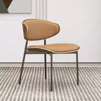 Chaises de salle à manger de ferme avec structure en métal, assise et dossier rembourrés, lot de 2