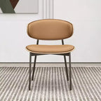 Chaises de salle à manger de ferme avec structure en métal, assise et dossier rembourrés, lot de 2