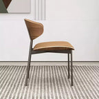 Chaises de salle à manger de ferme avec structure en métal, assise et dossier rembourrés, lot de 2