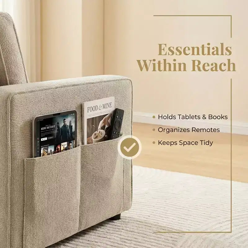 Canapé-lit sectionnel convertible en L de 81 po avec lit gigogne, méridienne de rangement et ports de chargement USB