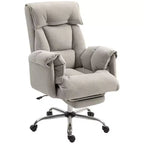 Chaise de bureau inclinable à dossier haut avec repose-pieds rétractable, coussin en mousse épais et hauteur réglable