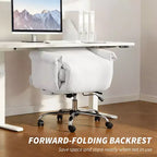 Chaise de bureau inclinable à dossier haut avec repose-pieds rétractable, coussin en mousse épais et hauteur réglable