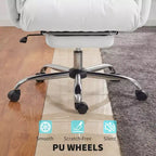 Chaise de bureau inclinable à dossier haut avec repose-pieds rétractable, coussin en mousse épais et hauteur réglable