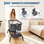 Lit cododo 3-en-1 avec moustiquaire, lit de voyage pour bébé et hauteur réglable