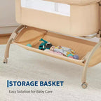 Lit cododo 3-en-1 avec moustiquaire, lit de voyage pour bébé et hauteur réglable