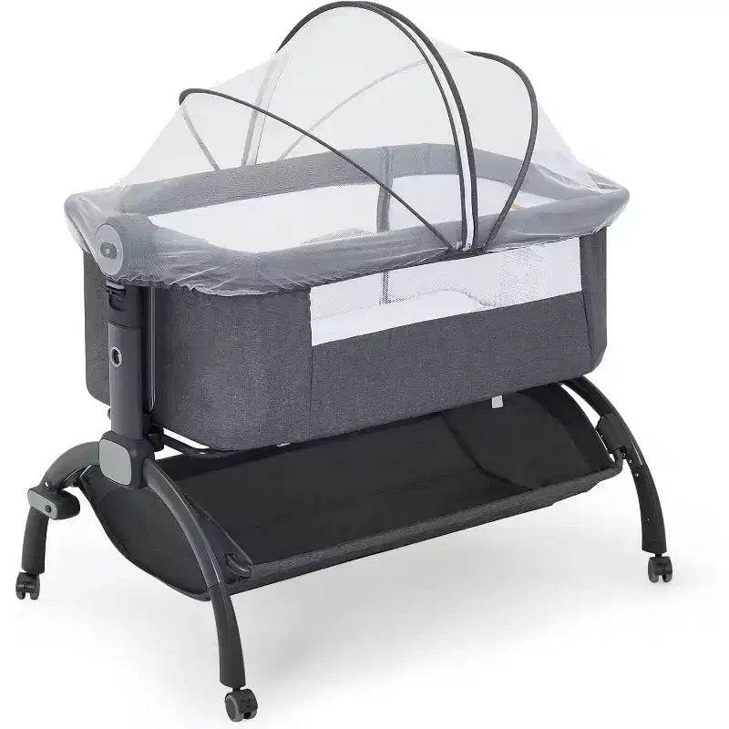 Lit cododo 3-en-1 avec moustiquaire, lit de voyage pour bébé et hauteur réglable