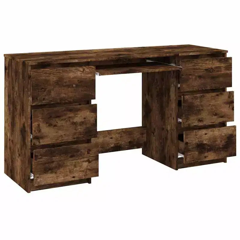Bureau en Bois d'Ingénierie Blanc, Taille Moyenne, Bureau Durable pour la Maison
