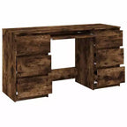 Bureau en Bois d'Ingénierie Blanc, Taille Moyenne, Bureau Durable pour la Maison