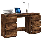 Bureau en Bois d'Ingénierie Blanc, Taille Moyenne, Bureau Durable pour la Maison