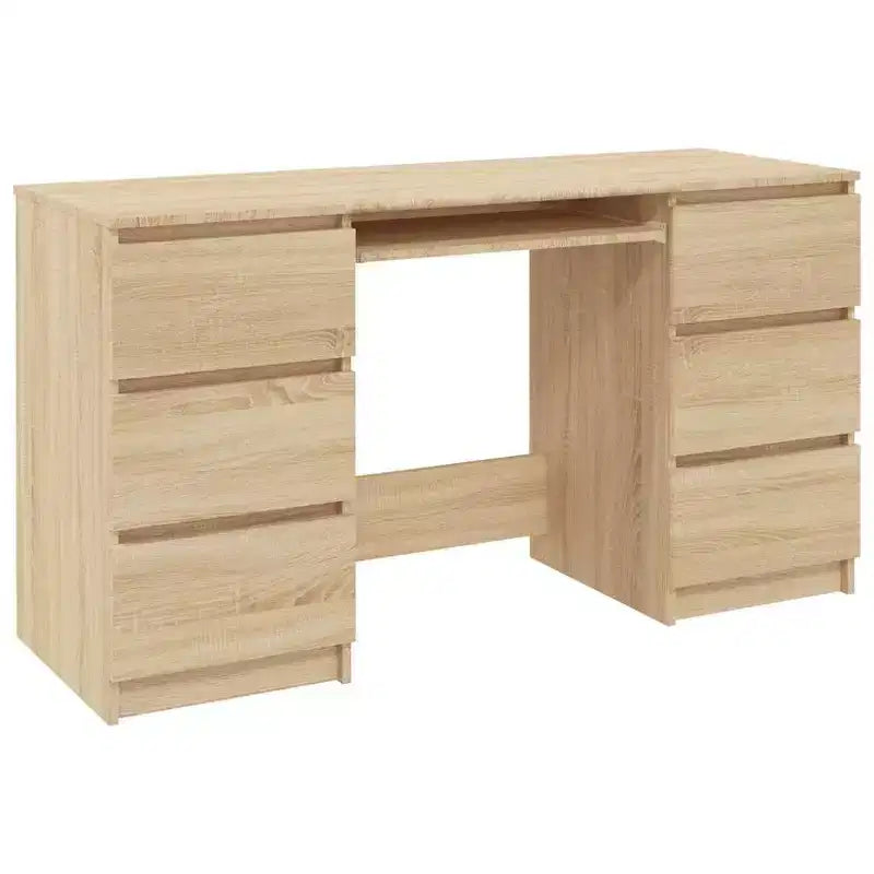 vidaXL Writing Desk White Engineered Wood Medium Durable Writing Desk