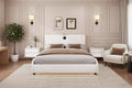 GDFStudio Ford Modern Faux Leather Upholstered Platform Bed with Integrated Bluetooth Speakers and Thickened Headboard