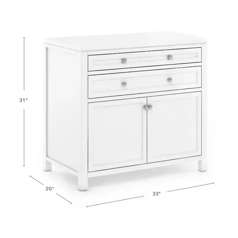 Meuble de rangement pour fournitures d'art pour enfants avec 5 tiroirs, portes à fermeture amortie et finition anti-rayures