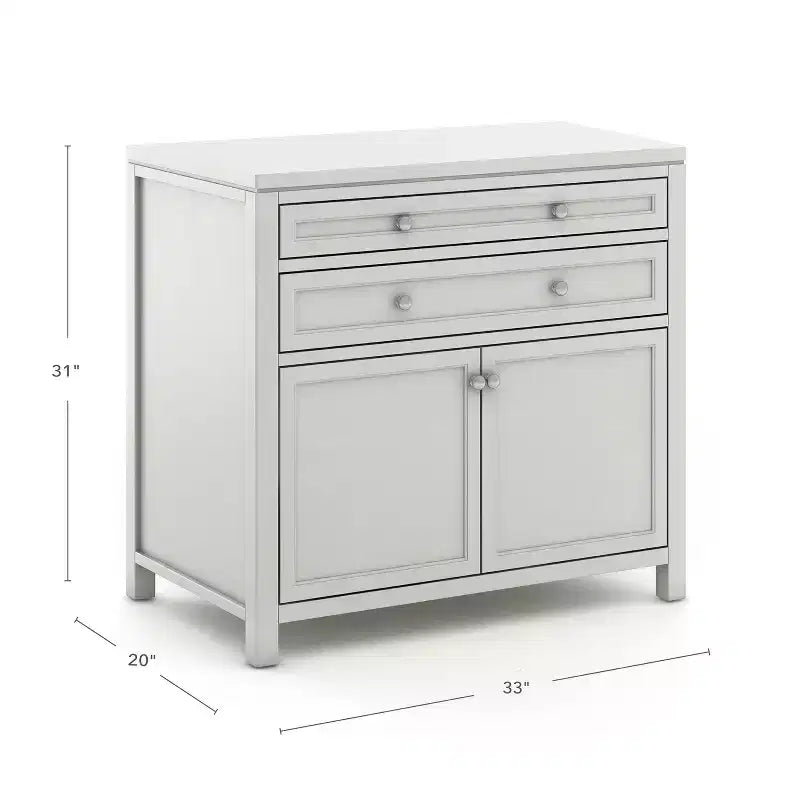 Meuble de rangement pour fournitures d'art pour enfants avec 5 tiroirs, portes à fermeture amortie et finition anti-rayures