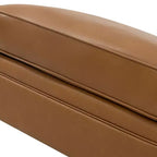 Ottoman en cuir véritable contemporain de 67 cm de large pour salon