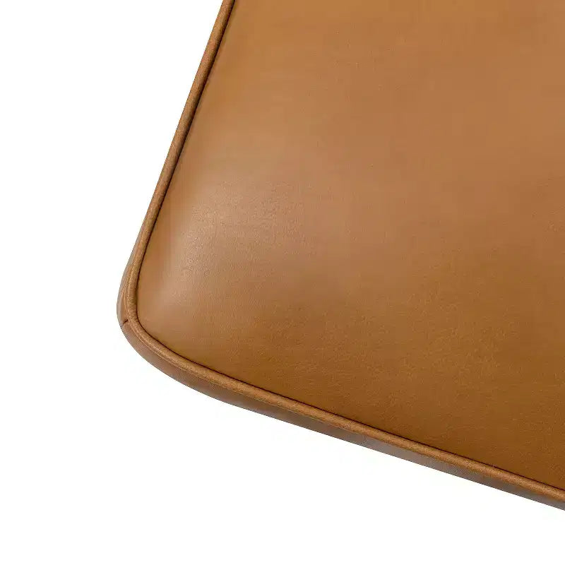 Ottoman en cuir véritable contemporain de 67 cm de large pour salon