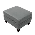 Ottoman en cuir véritable contemporain de 67 cm de large pour salon