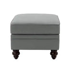 Ottoman en cuir véritable contemporain de 67 cm de large pour salon