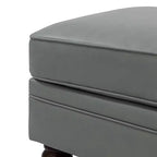 Ottoman en cuir véritable contemporain de 67 cm de large pour salon