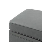 Ottoman en cuir véritable contemporain de 67 cm de large pour salon