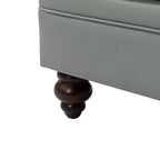 Ottoman en cuir véritable contemporain de 67 cm de large pour salon