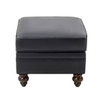 Ottoman en cuir véritable contemporain de 67 cm de large pour salon