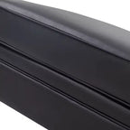 Ottoman en cuir véritable contemporain de 67 cm de large pour salon